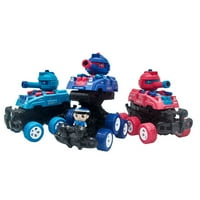 Tianlu dječji sudar hit deformacija slatki mali rezervoar može pokrenuti inercijalni spremnik sa 6 kotača sa 6 kotača sa plavim igračkama