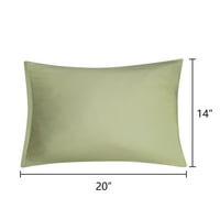 PiccoCasa patentni jastučnici meko brušeni mikrofiber putni jastučnici, kadulja, 14 20
