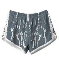 Wyongtao Hlače za ženske ležerne ljetne cvjetne tiskane elastične kratke hlače za plažu na plaži Sportske