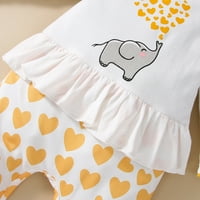 Novorođene novorođenčad dječje djevojke kombinezon s dugim rukavima crtani slont srce za srce ROMper