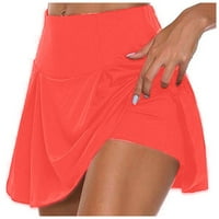 Ženska teniska suknja Nasled Golf Skorts Visoki struk sa džepovima Unutarnji kratkites Atletik za sportska