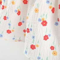 Ljetne male djevojke dječje letenje rukavene rukavice print printerska haljina ruffles plesne zabavne