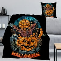 Halloween Dekorativni pokrivač s jastukom, pokrivač za kotlu za spavaću sobu za dnevni boravak College Dorm Halloween Decor Dekorativni pokrivač, # 350,52x59 ''