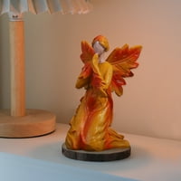 Wirlsweal Holiday Poklon za prijatelje Maple lišće Angel ukras izvrsna smola figurica za svečana kućanski
