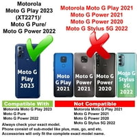 Vibecover tanak futrola Kompatibilan je za Motorola moto G Play G čista G Snaga, ukupna zaštitna zaštita Fle TPU, zaštitni ekran stakla uklj, djevojka banda