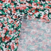 Leylayray Wemens vrhovi ženskog ljetnog modnog modnog cvjetnog ispisa Kratki rukav pulover Tee Top