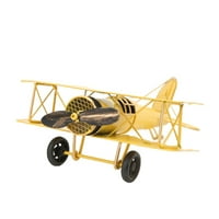 Retro avioni model, avioni za ormaciju za kućni ukras za ljubitelje aviona za kafe ukras žute