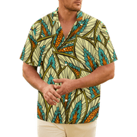 Muški paisley pamučni dječaci majica kratkih rukava casual ljeto labave havajske majice na plaži za