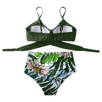 Žene kupaćih kostimi Žene Loose Print Bikini set Push up Kupanje modni kupaći kostimi High Struk kupaći