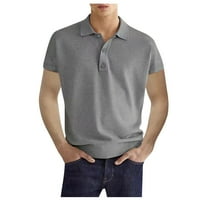 Tking Modni muški majica Klasična majica kratki rukav casual golf majice Ležerne košulje ugrađene poslovne