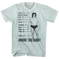 Andre Giant WWE divovske specifikacije za odrasle muške majice Tee
