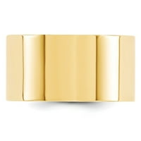 Čvrsta 14K žuto zlato Stan Comfort fit običan klasični vjenčani prsten veličine 4,5