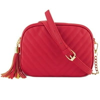 yinguo modne žene čvrste boje patentnih zatvarača tassel hnadbag torba na ramenu Messenger torba