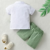 Dječaci za djecu Dijete Djeca Zelena kratka rukava Sudije Genseman Outfit Boys Ljetna odjeća Baby Fashion Dailywear Odjeća za djecu