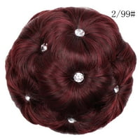 Follure Pro The Beauty Tools Wig ženska perika za kosu kovrčave mladenke HAMUP Diamond Bun Cvijeće Chignon
