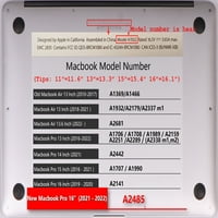 Kaishek plastični čvrsti futrola kompatibilan je samo izdanje MacBook PRO S XDR displej i ID dodir +