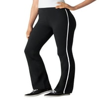 Žena unutar plus veličine Stretch pamuk boce bootcut joga pantne hlače