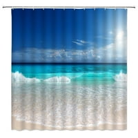 Ocean tuš za zavjese Ljeto Havaji Sunčano plaža Scenografija Primorsko 3D kupatilo Dekor Početna stranica