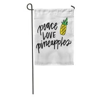 Žuta fraza mir ljubav ananas ljetni prehrambeni slovi slatkih kursovnih vrtna zastava ukrasna zastava