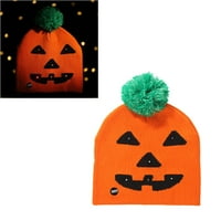 Halloween Svjetlina Pletena Beanie Hat sjajan blistavi pleteni za odrasle Dječiji dekor za zabavu