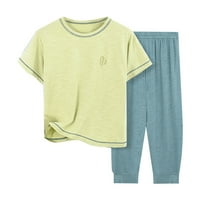 Dječja majica kratkih rukava s kratkim rukavima + pantalone Ljetni svakodnevno casual kućna odjeća Ljetni