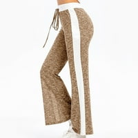 Simu Womens Ležerne prilivne hlače Comfy Fashion Ženski slobodno vrijeme Labavi solid patchwork pantalone za slobodno vrijeme duge duge za vježbanje, joga, trčanje