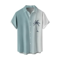 Smanjite Miarhb Summer Hawaii Nova muška tiskana džepna majica XL siva