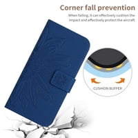 Idomi Case kompatibilan sa iphone 11, reljefnom uzorkom premium sintetičke kožne magnetske kopče Novčanik