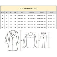 Blazers za žene tiskani kaput kardigan formalno odijelo dugih rukava, jakna za poslovne uredske jakne