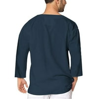 Sanbonepd muns košulje muške proljeće ljeto Vintage casual posteljina majica dugih rukava Top bluza