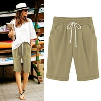 Ženske kratke džepove kratke hlače od sopstvenih ispisa Ležerne ljetne kratke hlače Kava