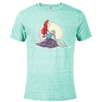 Disney The Little sirena Ariel Shore San Majica - Pomiješana majica s kratkim rukavima za odrasle - Prilagođeno-celadon snijeg Heather