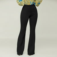 Žene Visoke struke Udobne pantalone s tasterima s tipkama za paljenje odijela Plus veličine Poslovne