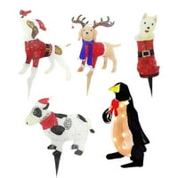 Božićne svjetiljke Šalovi Životinje na otvorenom Božićne životinje vodile božićne svjetla Životinje