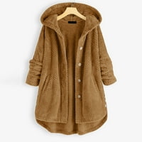 Zimski kaputi za žene Zpanxa Women Plus veličina casual visokih kaputa s dugim rukavima, čvrste jakne