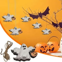 Vrijeme i Tru Halloween Dekoracije 3pchalloween Drveni ukrasi ukrasa za Halloween Party Scene Izgled