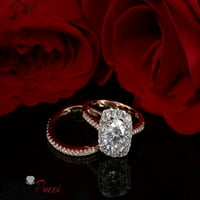 1. CT sjajan okrugli rezan originalni kultivirani dijamant VS1-VS J-K 18K ružičasto bijelo zlato halo