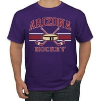 Wild Bobby Grad Arizona Hokej Fantasy Fon Sports Muška majica, ljubičasta, 4x-velika