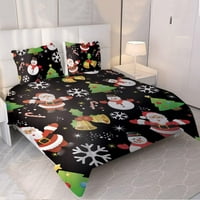 Sretan božićni ukrasni set posteljine, božićne dječje prekrivač pokrivača, ultra mekani setovi za zaštitu od mikrovlakana pomažu poboljšati san -