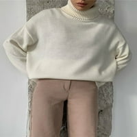 Zima Yamxun Elegantni kornjač za žene džemper šik mekani o-vrat pleteni osnovni puloveri labavi toplim