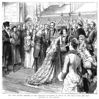 Recepcija Guildhall, 1883. Nrecefion gostiju na banketu Lord Gradonačelnika u Guildhallu u Londonu.