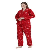pamuk udobne flanelne pidžame za žene dvodijelni topli i ugodni pj set dugmeta sa loungewear prednjim