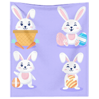 DICASSER Uskrs Happy Bunny pokrivači sa jastukom Spremni su sretni uskrsnih šarenih jaja ugodne i meke