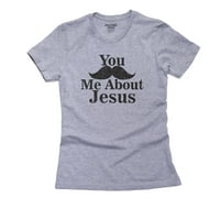 Trendi me brkoviti o Isusu Christian ženskoj pamučnoj majici
