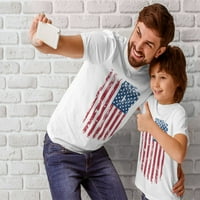 4. jula Vintage USA zastava Patriotske košulje Otac i djeteta Podudaranje sa outfit tata bijeli XX-Veliki