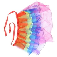 Ženska repna suknja Pixnor Ženska Rainbow Style Multicolorirani dugi repni suknji Donje rublje Mini
