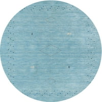 Ahgly Company Zatvoreni okrugli suvremeni nebo Plavo apstraktno prostirke, 7 'okruglo