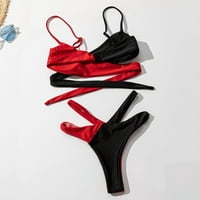 Miayilima Mini haljine za žene V-izrez kratki rukav podstavljeni push-up grudnjak bikini set kupaći kostim kupaći kostim