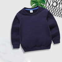 Lovskoo Dječje dukseve Dječji djeci Djeca Dječji pulover Pulover Outerwear Basic Toddler Kids Djeca Jesen zimski džemper Dječja odjeća Tamno plava