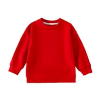 Dukseri za djecu Dječji duksevi Solid Color O-izrez Dugi rukav Top Pulover Odjeća Modni labavi Ležerne